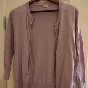 J. Crew Lavender Lightweight Cardigan
